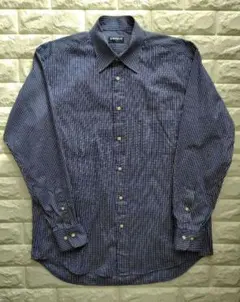 オールド ユニクロ OLD UNIQLO シャツ 長袖 チェック L 美品 青
