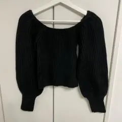 GRL ボリュームスリーブリブショートニットトップス[yz613]