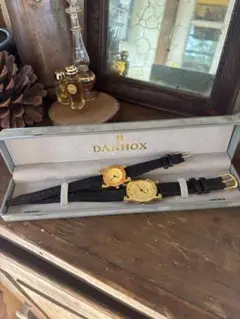 DANHOX ペア腕時計　ペアウォッチ　レザーベルト　クラシカルデザイン時計