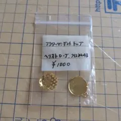 ペンダントトップ 花柄 円形