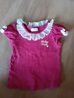 Shirley Temple 赤 フリル Tシャツ 90　シャーリーテンプル