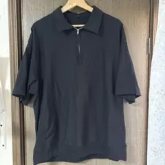 GU 하프 Zip 폴로 셔츠 블랙 XL