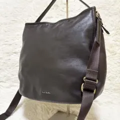 ✨美品✨ポールスミス ショルダーバッグ トートバッグ 2way ブラウン レザー