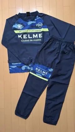♪中古♪KELME ケルメ サッカーウェア ピステ上下セット ネイビー S