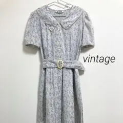 レトロ 小花柄 コットンワンピース ヴィンテージ