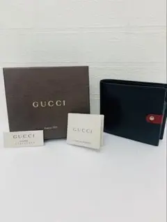 【新品•未使用】GUCCIIグッチオールレザー二つ折財布