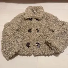 ZARA フェイクボアトグルジャケット ベージュ