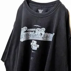 リーボック デトロイトスーパーボウル ロゴ Tシャツ ブラック黒2XL古着