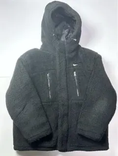 NIKE ナイキ ボアフリースジャケット フーディー ブラック ビッグシルエット