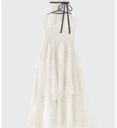 M me eme Bust cut dot long onepiece - メルカリ