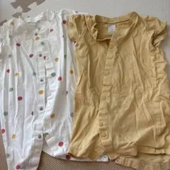 H&M オーガニックコットンロンパース2枚セット
