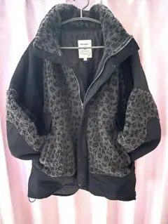 niko and... ボアジャケット レオパード柄 L