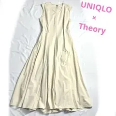 UNIQLO × Theoryの　ウルトラストレッチフレアロングワンピース