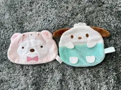 すみっこぐらし　ポチャッコ　ふわふわ素材ポーチ　2個セット