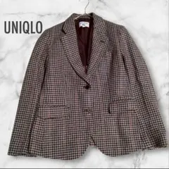 ユニクロ イネスドゥラフレサンジュ ツイード ジャケット 千鳥格子 上品