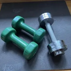 ダンベル 3kg 2個 メタルダンベル 4キロ1個 セットのサムネイル