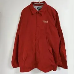 【90s USA古着】ランズエンド 赤 ナイロンコーチジャケット ブルゾン L