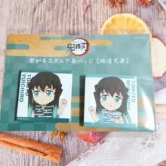 鬼滅の刃 時透無一郎 有一郎 スクエア缶バッジ 刀鍛冶の里 柱稽古