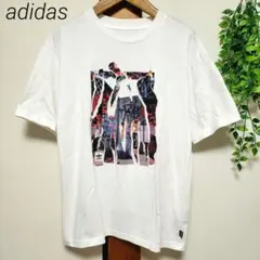adidas アディダス Tシャツ 半袖 グラフィックアート プリント M