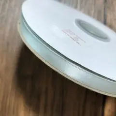 1cm幅片面サテンリボン　91m（100ヤード）　白