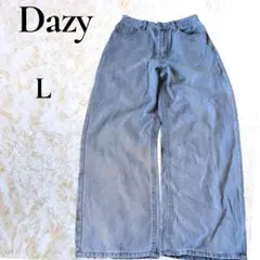 デニム ワイドパンツ ライトブルー L Dazy