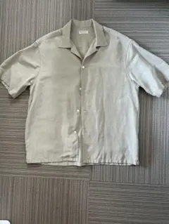 BEAUTY&YOUTH ベージュ オープンカラー半袖シャツ