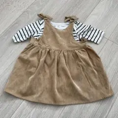 しまむら　70〜80 ワンピースセットロンパース