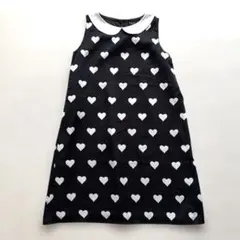agnes b. ENFANT ハート総柄 丸襟 ノースリーブワンピースのサムネイル