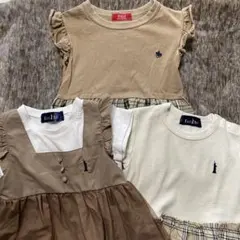 POLO イーストボーイ ベージュ Tシャツ ワンピース3点 まとめ売りのサムネイル