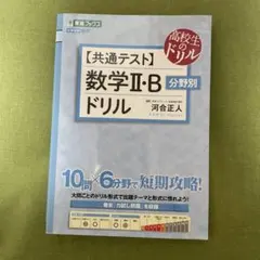 【共通テスト】数学II・B 分野別ドリル 河合正人 東進ブックス