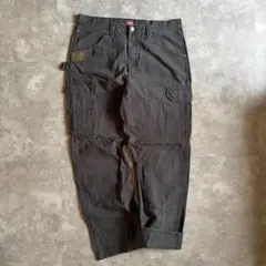 Wrangler ダブルニー ペインターパンツ ブラック W36 L34 ワイド