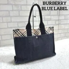 BURBERRY BLUE LABEL デニム トートバッグ ノバチェックのサムネイル