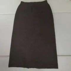 サマンサモスモス ニットタイトロングスカート ウエストゴム 茶 F 秋冬