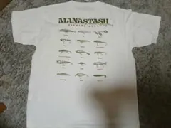 MANASTASH Tシャツ ホワイト XL 　ルアー柄　釣り　趣味のサムネイル