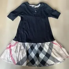 バーバリー 切り替えワンピース 128cm 8Yのサムネイル