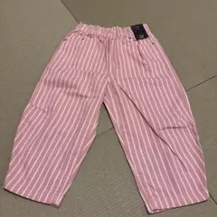 GAP ストライプ柄 ロングパンツ ピンクのサムネイル