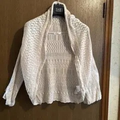 CINEMA CLUB レース編みカーディガン ホワイト最終処分‼️1150円‼️