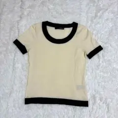 22 OCTOBRE レディース 半袖ニット M ベージュ 東京スタイル 伸縮性