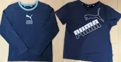 PUMA Tシャツセット（長袖・半袖）ネイビー