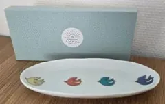 九谷焼 ハレクタニ トリ 楕円皿（Lサイズ)