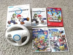 マリオカートWiiハンドル　マリブラ　マリオパーティ　スマブラ　ソフト４枚set