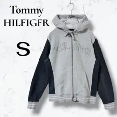 トミーヒルフィガー　ジップアップパーカー　ユニセックス　ロゴ刺繍