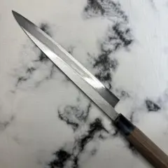 【堺打刃物】　刺身 紫檀八角白水牛柄 白二鋼 9寸 包丁 柳刃 刺身 堺打刃物】祥太郎作 柳刃　包丁　9寸　水牛角柄 調理器具