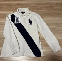 Polo Ralph Lauren ビッグポニー刺繍ポロシャツ 白紺　130cm