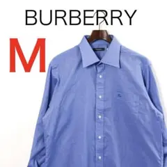 H3531◾️バーバリー　コットン　ビジネスシャツ　袖口猫刺繍