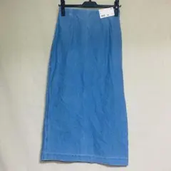 新品　UNIQLO ユニクロ　デニムジャージー　ナローロングスカート　Mサイズ