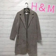 H＆М ウール混 グレー チェスターコート