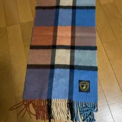 カシミヤ チェック柄マフラー　マルチカラー