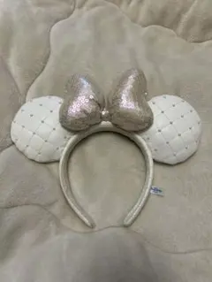 ミニー　カチューシャ　白　ホワイト　リボン　ディズニー
