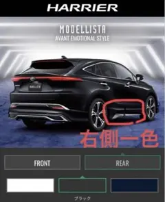 MODELLISTA 80 ハリアー サイドスカート右側未使用　左側中古 80ハリアー用 モデリスタサイドスカート右側前後・左前セット